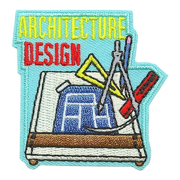 12 pieces 2" Custom Activity Scouts Applique Fun Patches - Architecture Design Patch