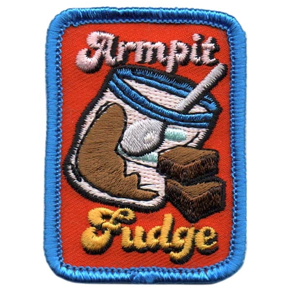 12 pieces 2" Custom Activity Scouts Applique Fun Patches - Armpit Fudge Patch