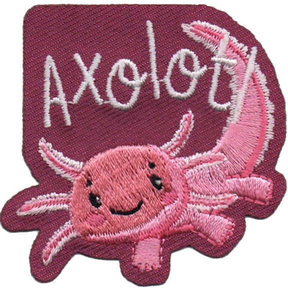 12 pieces 2" Custom Activity Scouts Applique Fun Patches - Axolotl Patch