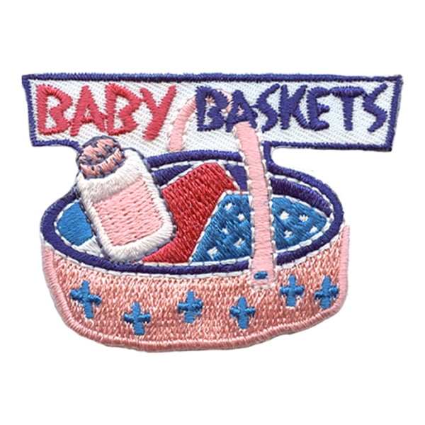 12 pieces 2" Custom Activity Scouts Applique Fun Patches - Baby Baskets Patch