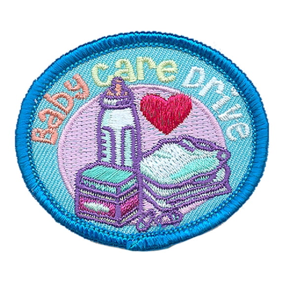12 pieces 2" Custom Activity Scouts Applique Fun Patches - Baby Care Drive Patch