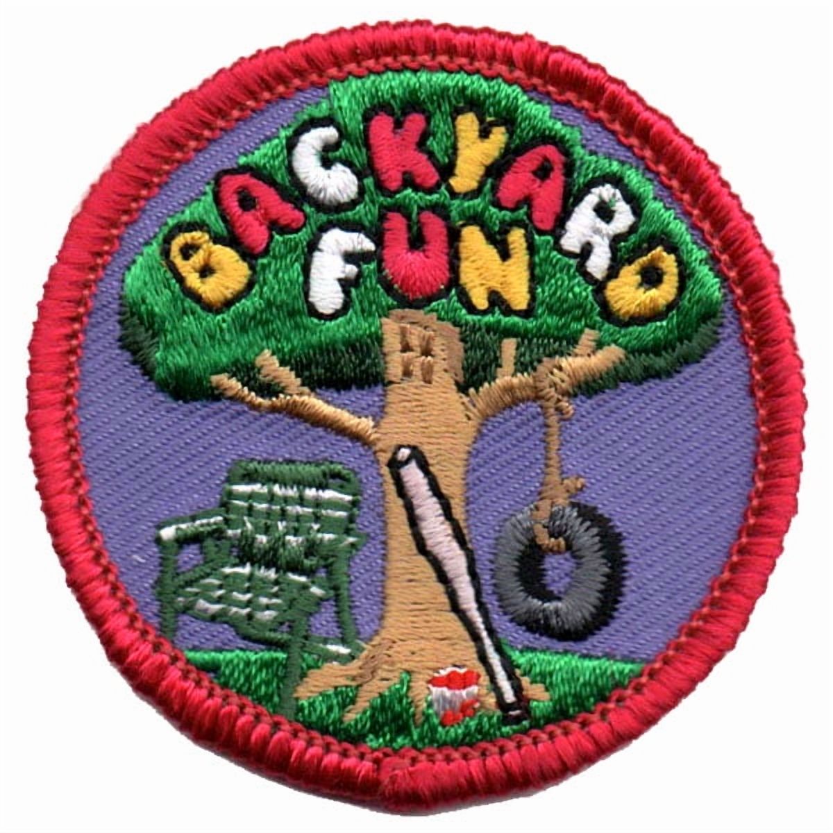 12 pieces 2" Custom Activity Scouts Applique Fun Patches - Backyard Fun Patch