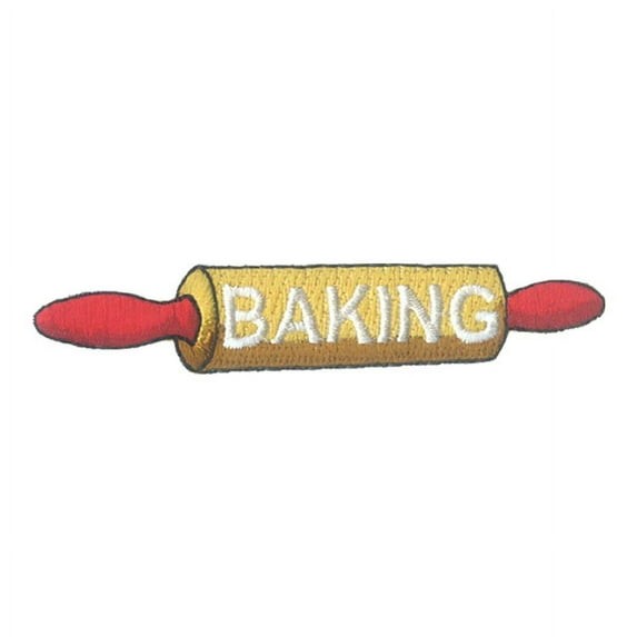 12 pieces 2" Custom Activity Scouts Applique Fun Patches - Baking (Rolling Pin) Patch