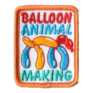 12 pieces 2" Custom Activity Scouts Applique Fun Patches - Balloon Animal Making Patch