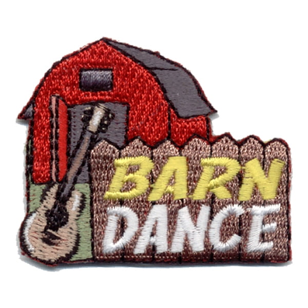 12 pieces 2" Custom Activity Scouts Applique Fun Patches - Barn Dance (Red Barn) Patch