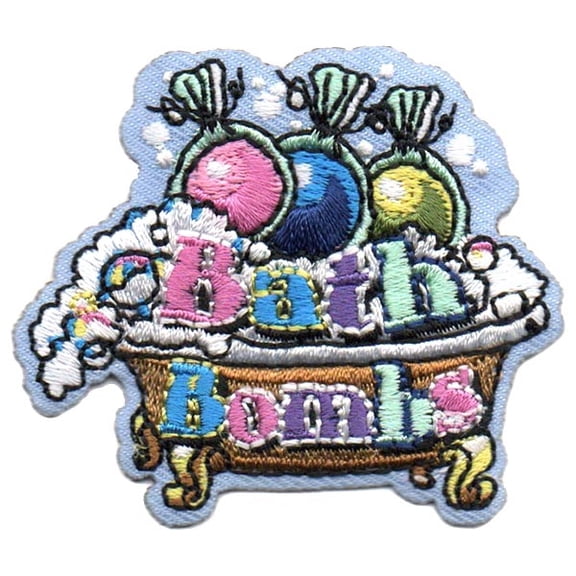 12 pieces 2" Custom Activity Scouts Applique Fun Patches - Bath Bombs Patch