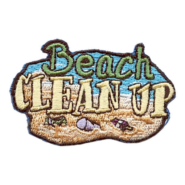 12 pieces 2" Custom Activity Scouts Applique Fun Patches - Beach Clean Up Patch