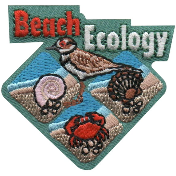 12 pieces 2" Custom Activity Scouts Applique Fun Patches - Beach Ecology Patch