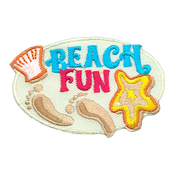 12 pieces 2" Custom Activity Scouts Applique Fun Patches - Beach Fun Patch 1