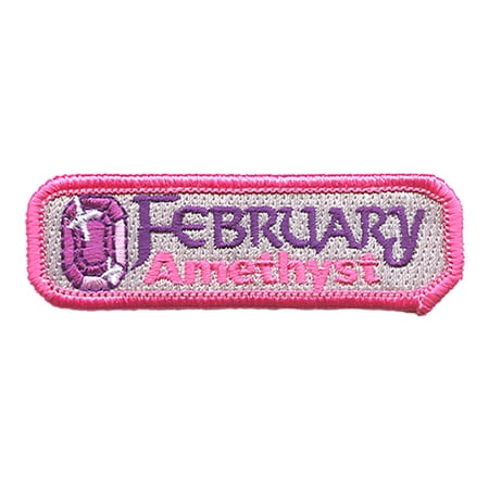 12 pieces 2" Custom Activity Scouts Applique Fun Patches - Birthstone- Feb-Amethyst Patch