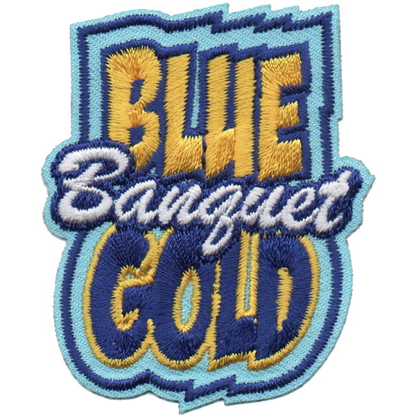 12 pieces 2" Custom Activity Scouts Applique Fun Patches - Blue Gold Banquet Patch