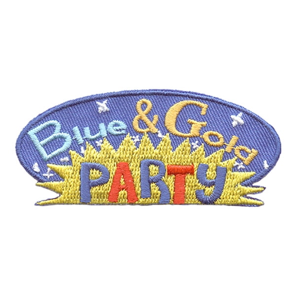 12 pieces 2" Custom Activity Scouts Applique Fun Patches - Blue & Gold Party