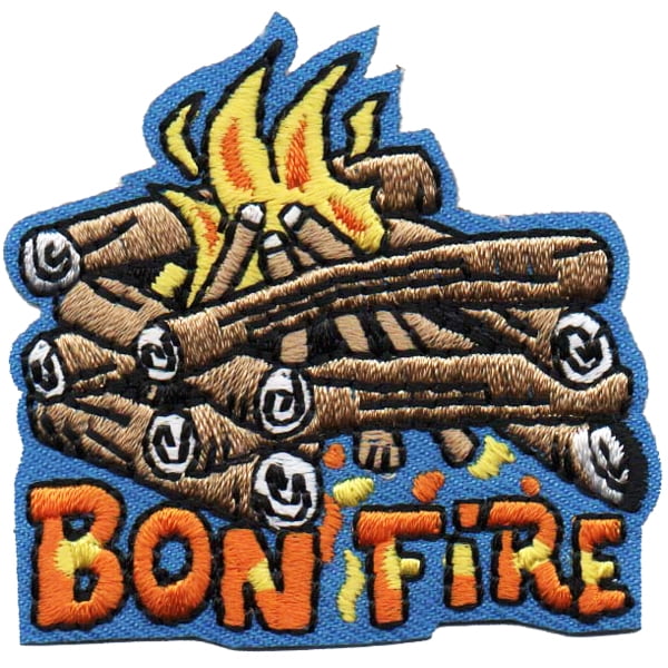 12 pieces 2" Custom Activity Scouts Applique Fun Patches - Bonfire Patch