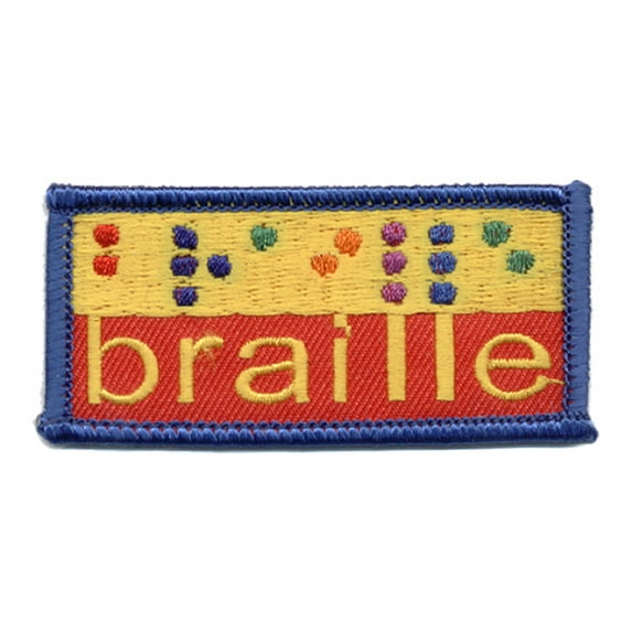 12 pieces 2" Custom Activity Scouts Applique Fun Patches - Braille Patch