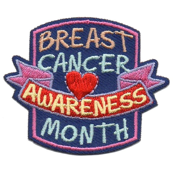 12 pieces 2" Custom Activity Scouts Applique Fun Patches - Breast Cancer Awareness Month