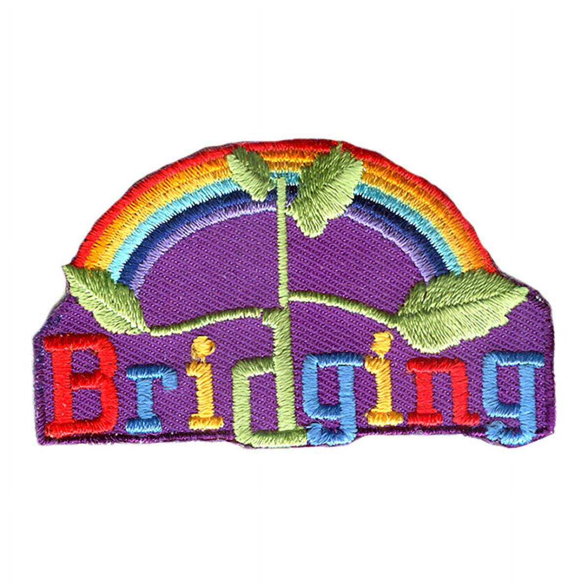 12 pieces 2" Custom Activity Scouts Applique Fun Patches - Bridging (Rainbow) Patch