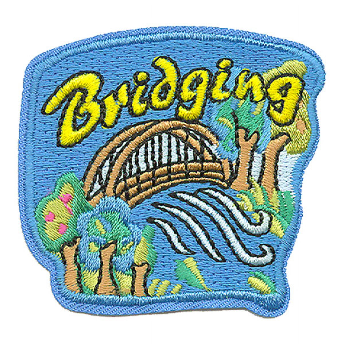 12 pieces 2" Custom Activity Scouts Applique Fun Patches - Bridging (Wooden Bridge) Patch