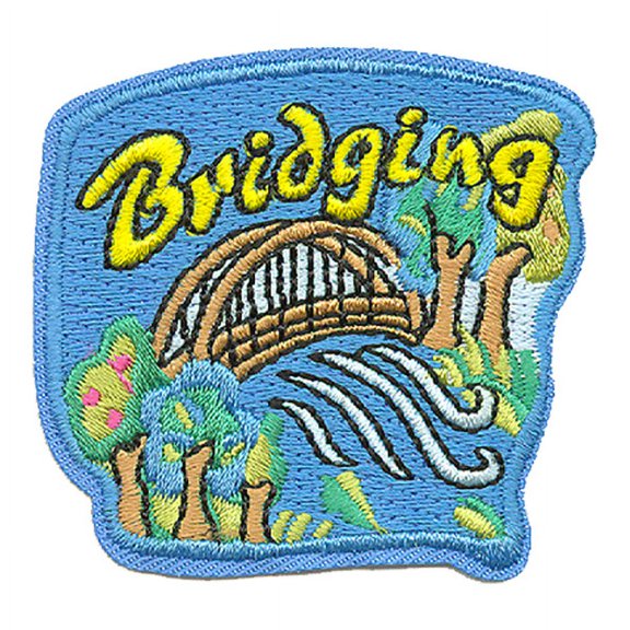 12 pieces 2" Custom Activity Scouts Applique Fun Patches - Bridging (Wooden Bridge) Patch