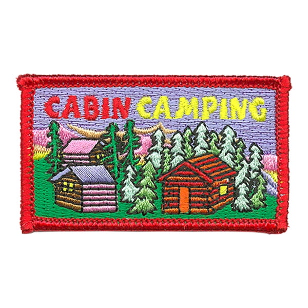 12 pieces 2" Custom Activity Scouts Applique Fun Patches - Cabin Camping Patch