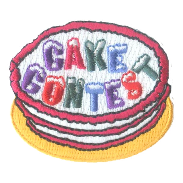 12 pieces 2" Custom Activity Scouts Applique Fun Patches - Cake Contest Patch