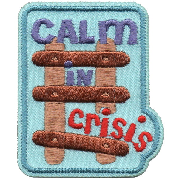 12 pieces 2" Custom Activity Scouts Applique Fun Patches - Calm in Crisis Patch