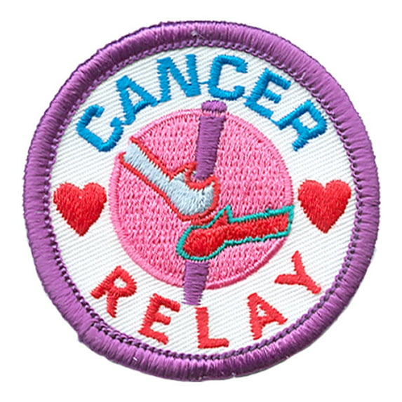 12 pieces 2" Custom Activity Scouts Applique Fun Patches - Cancer Relay Patch