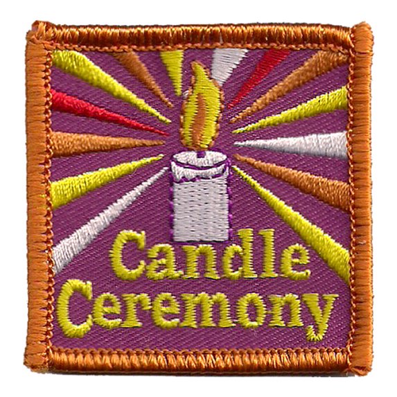 12 pieces 2" Custom Activity Scouts Applique Fun Patches - Candle Ceremony Patch
