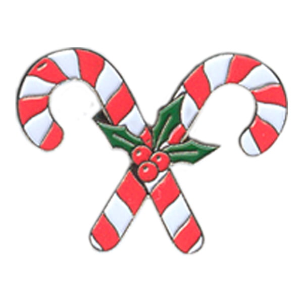 12 pieces 2" Custom Activity Scouts Applique Fun Patches - Candy Canes Crossed Pin