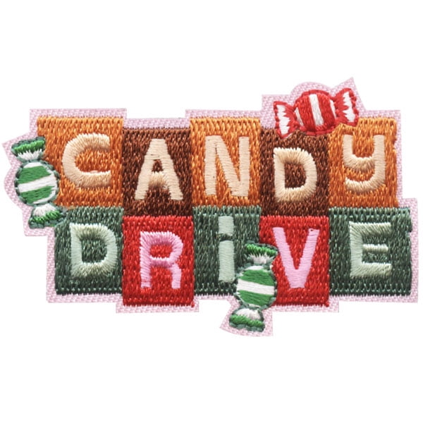 12 pieces 2" Custom Activity Scouts Applique Fun Patches - Candy Drive Patch