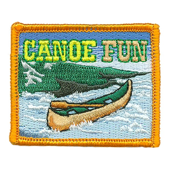 12 pieces 2" Custom Activity Scouts Applique Fun Patches - Canoe Fun Patch