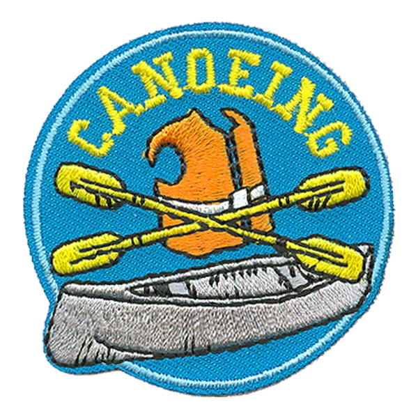 12 pieces 2" Custom Activity Scouts Applique Fun Patches - Canoeing Patch