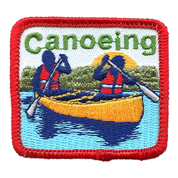12 pieces 2" Custom Activity Scouts Applique Fun Patches - Canoeing Patch
