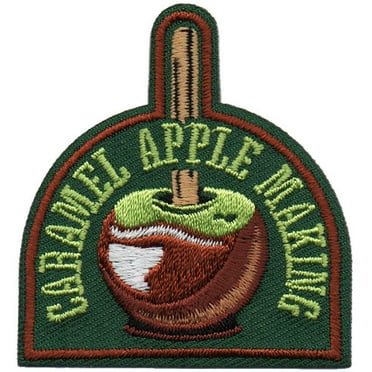12 pieces 2" Custom Activity Scouts Applique Fun Patches - Caramel Apple Making Patch