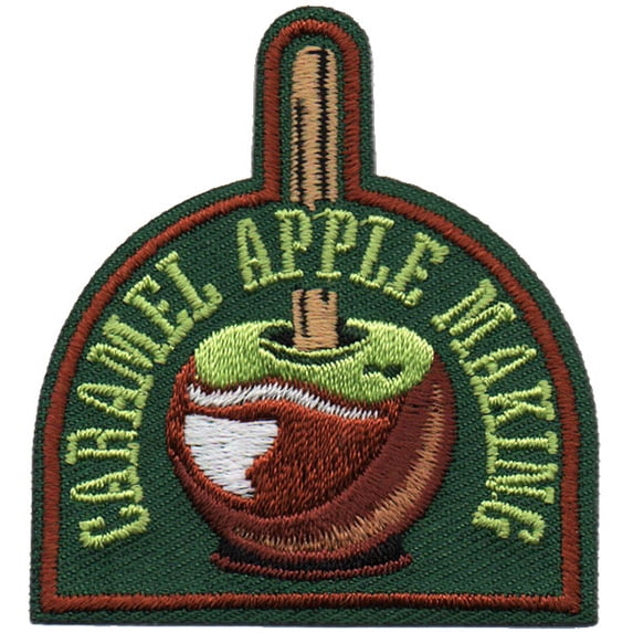 12 pieces 2" Custom Activity Scouts Applique Fun Patches - Caramel Apple Making Patch