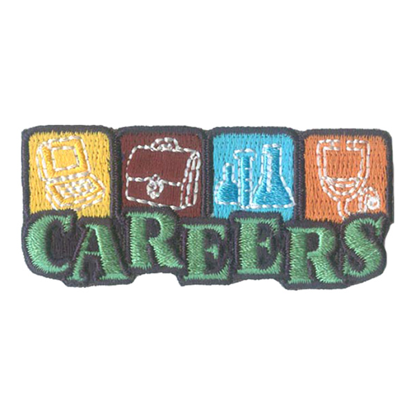 12 pieces 2" Custom Activity Scouts Applique Fun Patches - Careers Patch