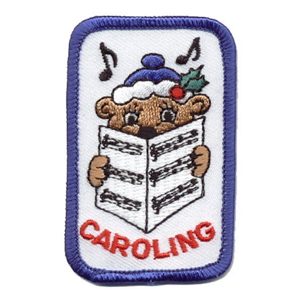 12 pieces 2" Custom Activity Scouts Applique Fun Patches - Caroling (Bear W/Music) Patch
