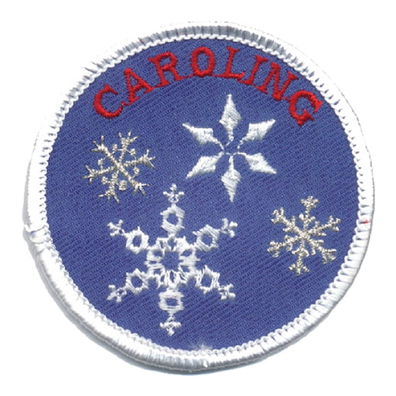 12 pieces 2" Custom Activity Scouts Applique Fun Patches - Caroling (Snowflakes) Patch