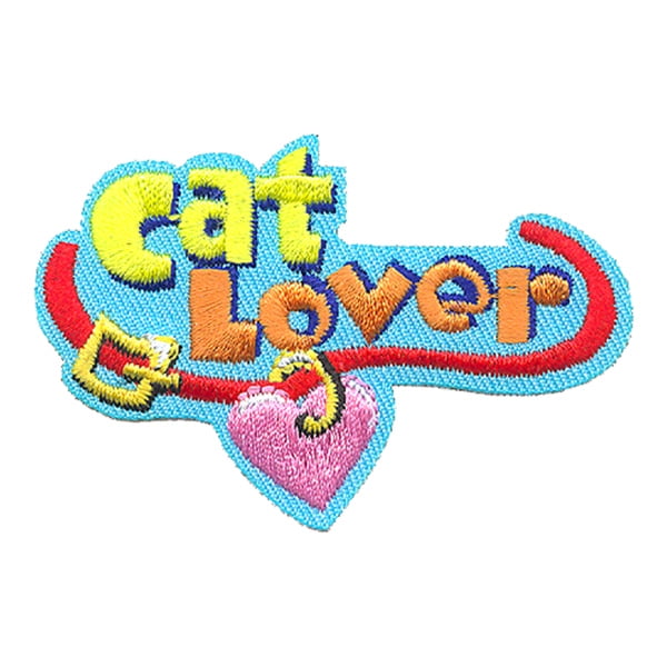 12 pieces 2" Custom Activity Scouts Applique Fun Patches - Cat Lover Patch