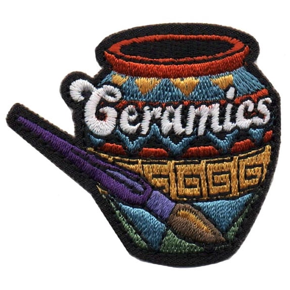 12 pieces 2" Custom Activity Scouts Applique Fun Patches - Ceramics Patch
