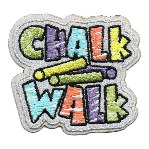 12 pieces 2" Custom Activity Scouts Applique Fun Patches - Chalk Walk Patch