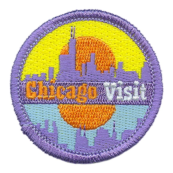 12 pieces 2" Custom Activity Scouts Applique Fun Patches - Chicago Visit Patch 1