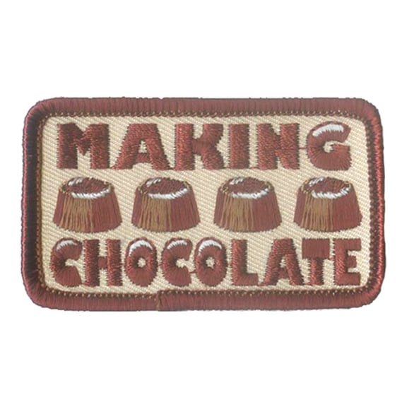 12 pieces 2" Custom Activity Scouts Applique Fun Patches - Chocolate Making Patch