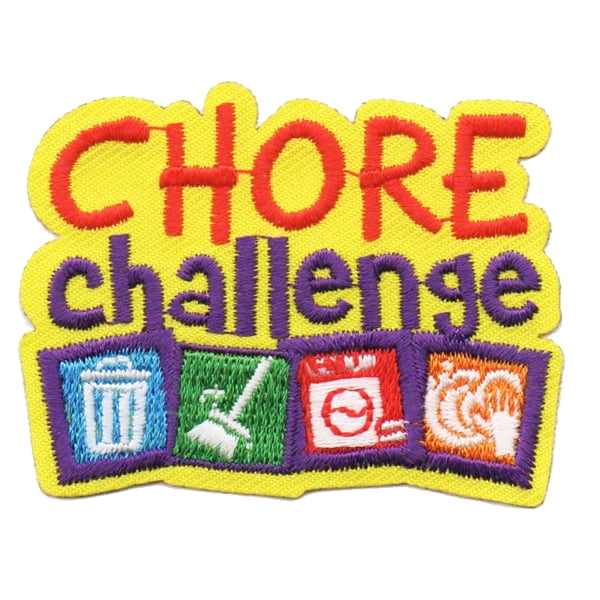12 pieces 2" Custom Activity Scouts Applique Fun Patches - Chore Challenge Patch