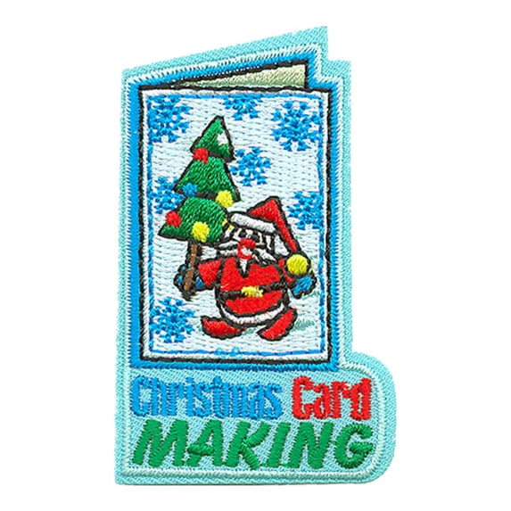12 pieces 2" Custom Activity Scouts Applique Fun Patches - Christmas Card Making Patch
