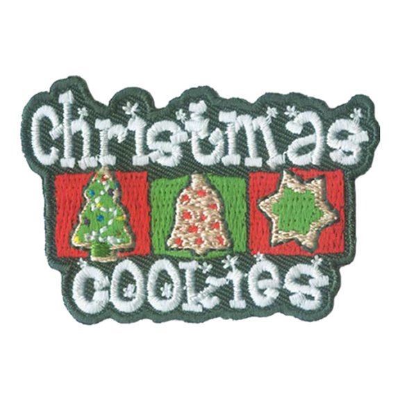 12 pieces 2" Custom Activity Scouts Applique Fun Patches - Christmas Cookies Patch