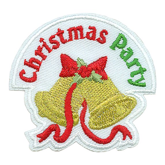 12 pieces 2" Custom Activity Scouts Applique Fun Patches - Christmas Party (Bells) Patch