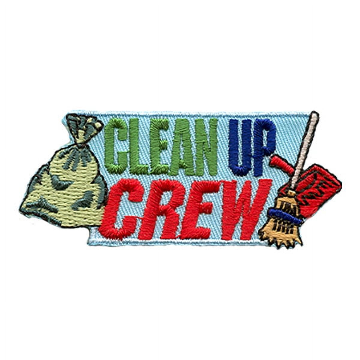 12 pieces 2" Custom Activity Scouts Applique Fun Patches - Clean Up Crew Patch