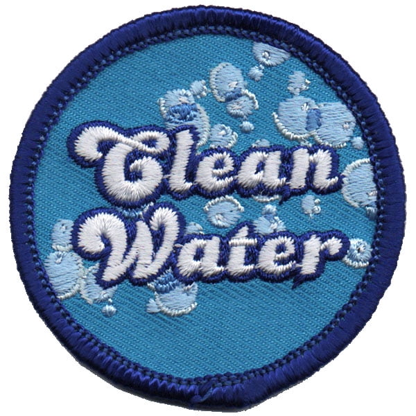 12 pieces 2" Custom Activity Scouts Applique Fun Patches - Clean Water Patch