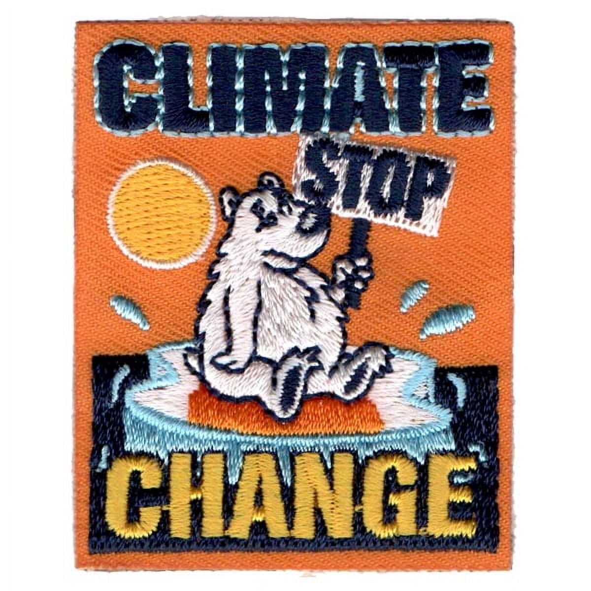 12 pieces 2" Custom Activity Scouts Applique Fun Patches - Climate Change Patch 2