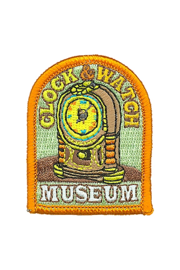 12 pieces 2" Custom Activity Scouts Applique Fun Patches - Clock & Watch Museum Patch
